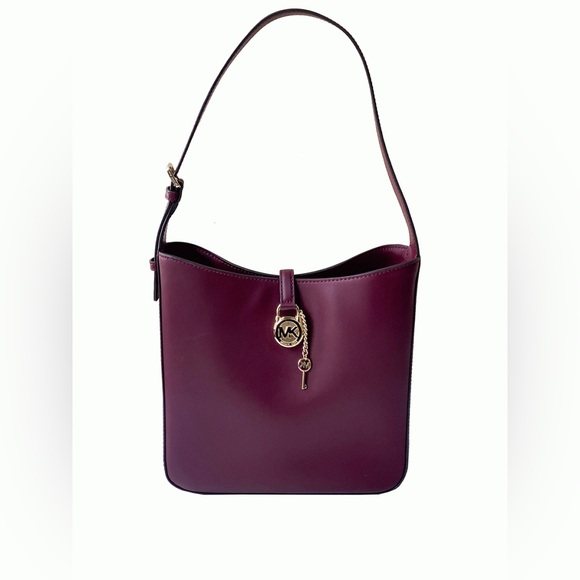 NWT Michael Kors Lyra Oxblood bucket bag - Picture 1 of 4